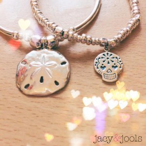Sugar Skull and Sand Dollar Bracelet from Jacy & Jools