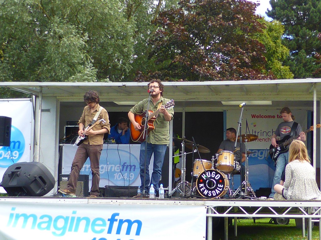 Hugo Kensdale Entertaining The Crowd at Altrincham French Festival